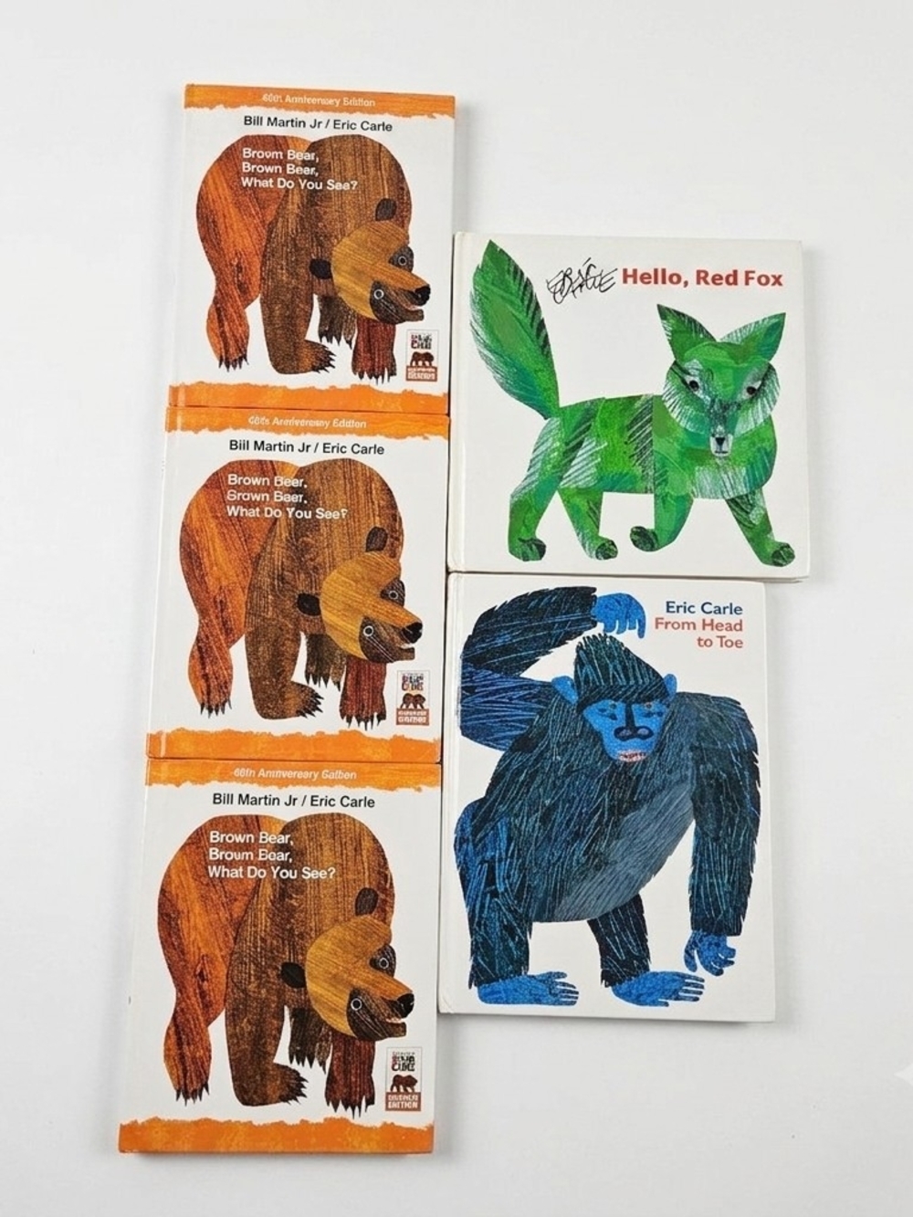 Lot of 5 Eric Carle Childrens Books Brown Bear & More